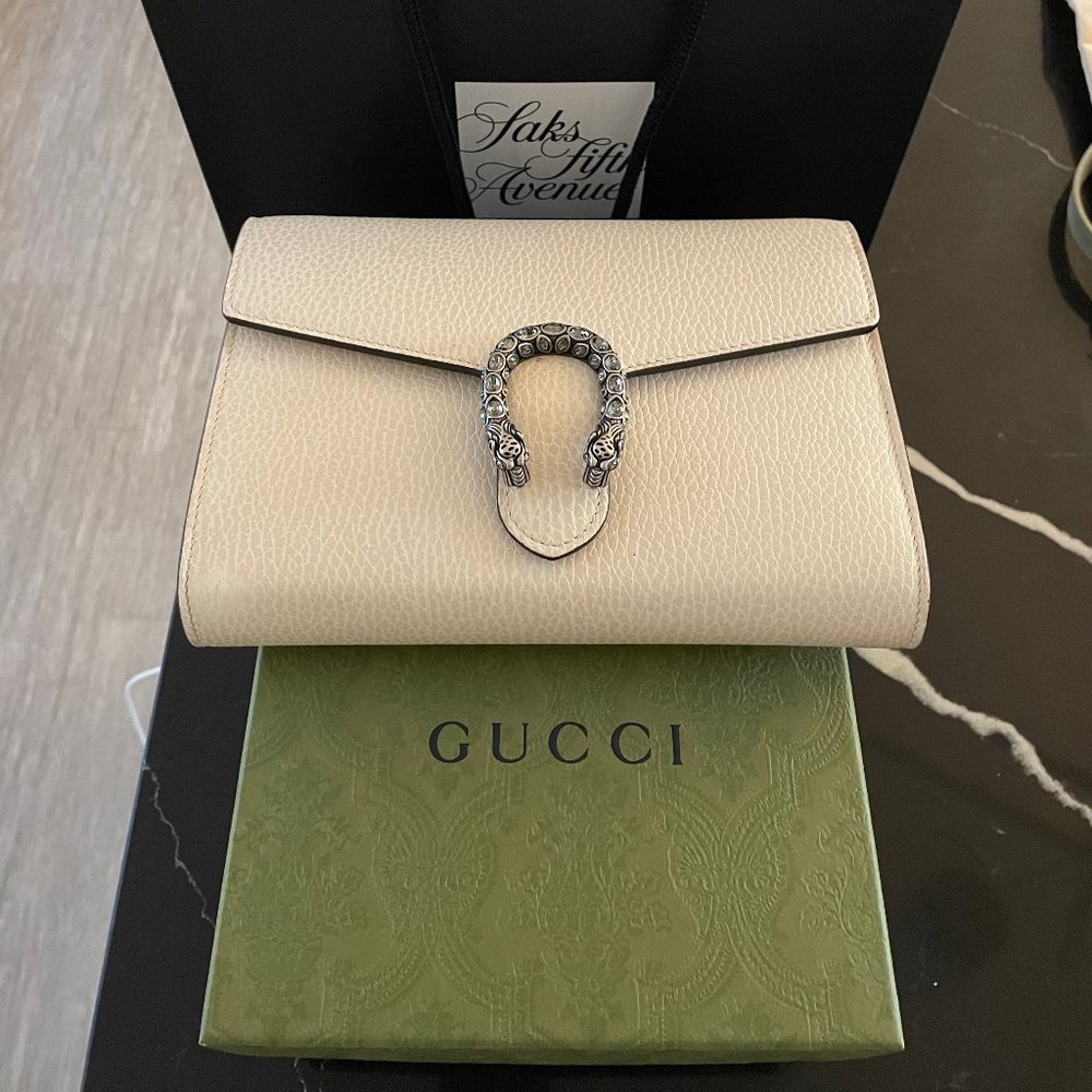 Dionysus Mini Leather Chain Wallet